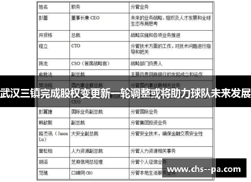 武汉三镇完成股权变更新一轮调整或将助力球队未来发展 武汉三镇完成股权变更新一轮调整或将助力球队未来发展